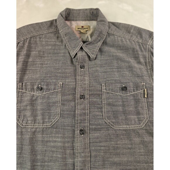 Woolrich‎ Men's XL Dark Grey Short Sleeve Button Up Shirt - Picture 1 of 8